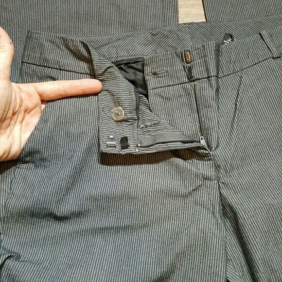New York & Company pinstriped slacks 8P - Picture 3 of 4